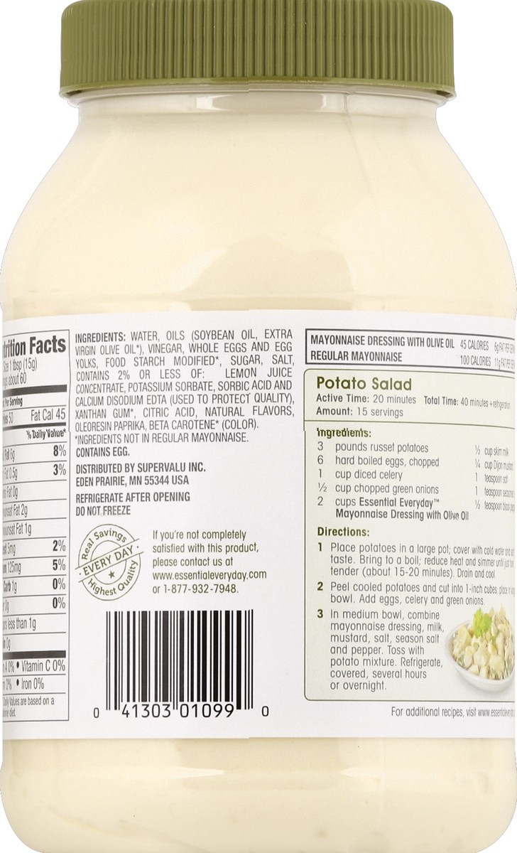 slide 2 of 6, Essential Everyday Dressing, Mayonnaise, with Olive Oil, 30 oz