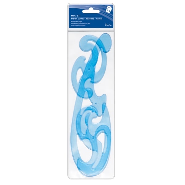 slide 1 of 1, STAEDTLER French Curve Set, Set Of 3, 1 ct