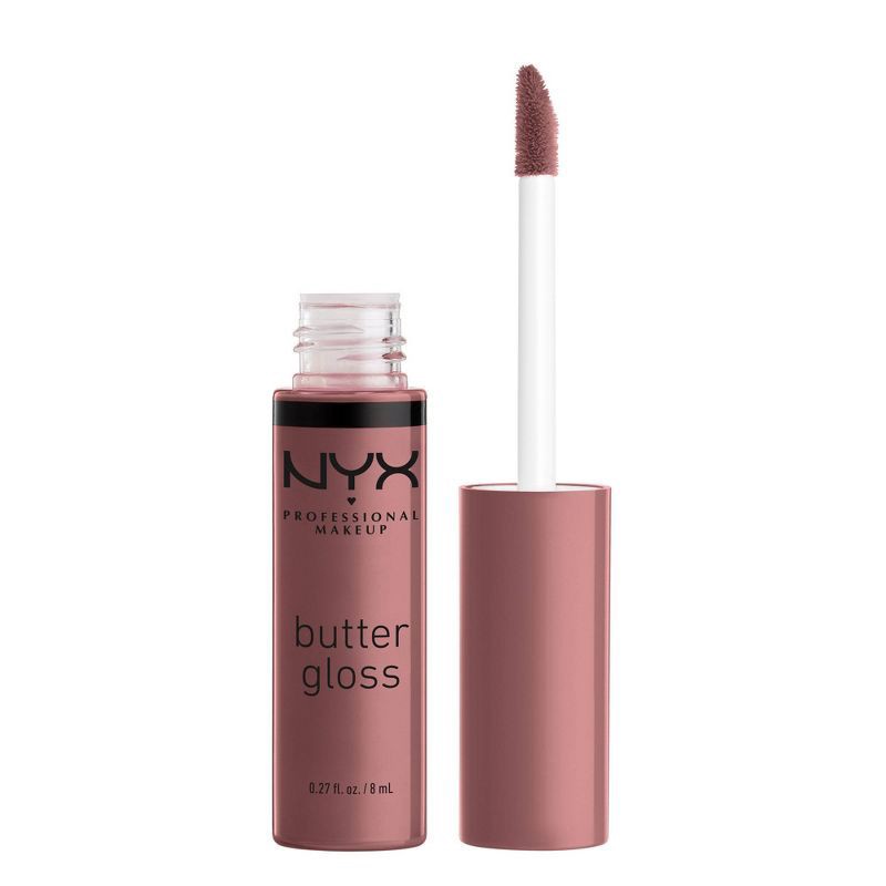 slide 1 of 8, NYX Professional Makeup Butter Lip Gloss - Non-sticky Lip Gloss - 42 Salty Coco - 0.27 fl oz, 1 ct