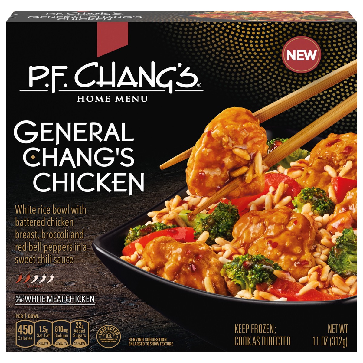 slide 13 of 13, P.F. Chang's Home Menu, General Chang's Chicken Bowl, Frozen Meal, 11 oz., 11 oz