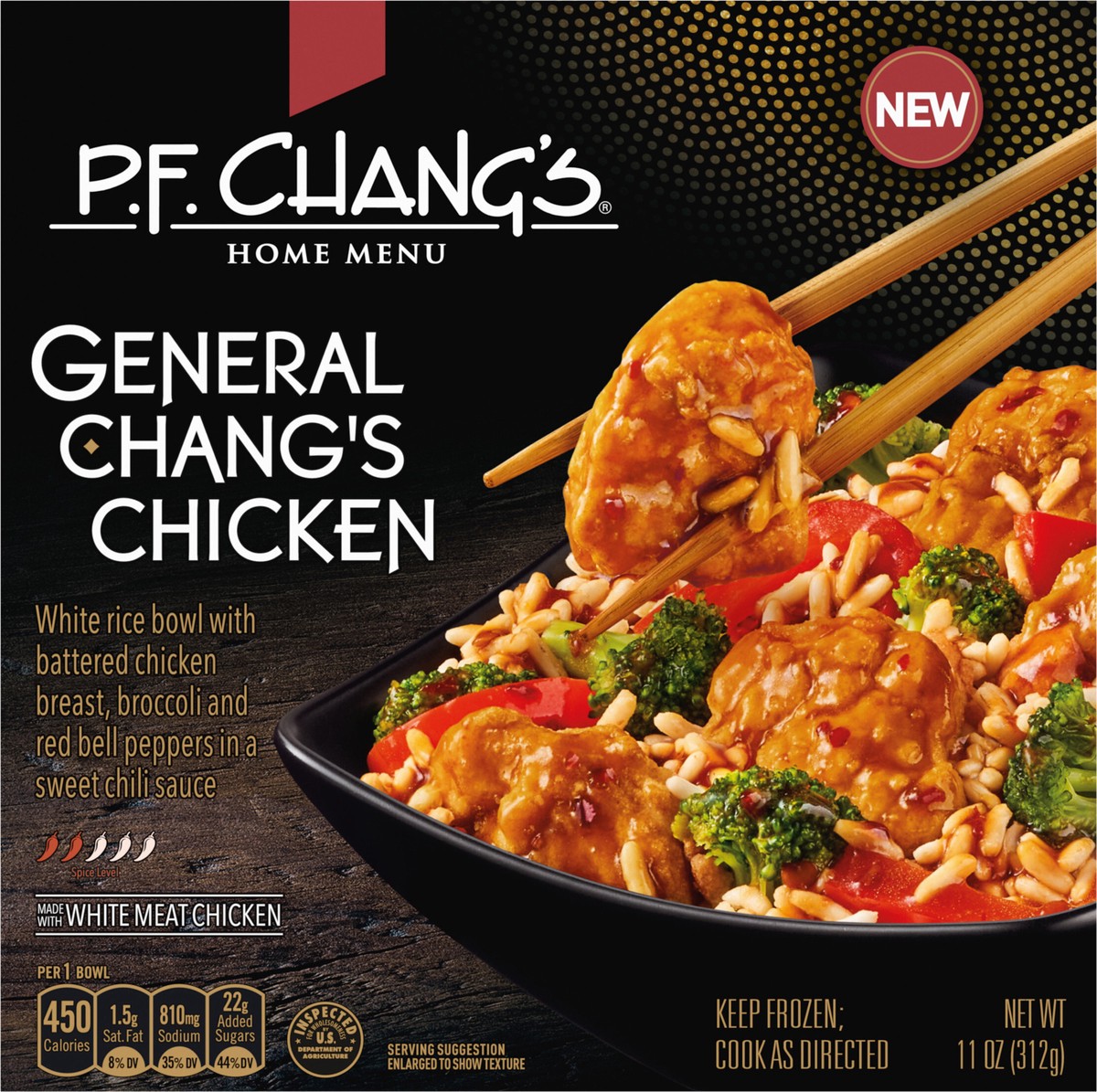 slide 12 of 13, P.F. Chang's Home Menu, General Chang's Chicken Bowl, Frozen Meal, 11 oz., 11 oz
