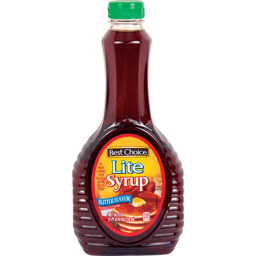 slide 1 of 1, Best Choice Lite Butter Flavor Syrup, 24 oz