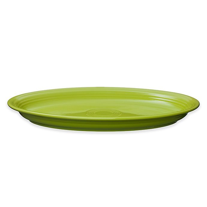 slide 1 of 1, Fiesta Oval Platter - Lemongrass, 19.25 in