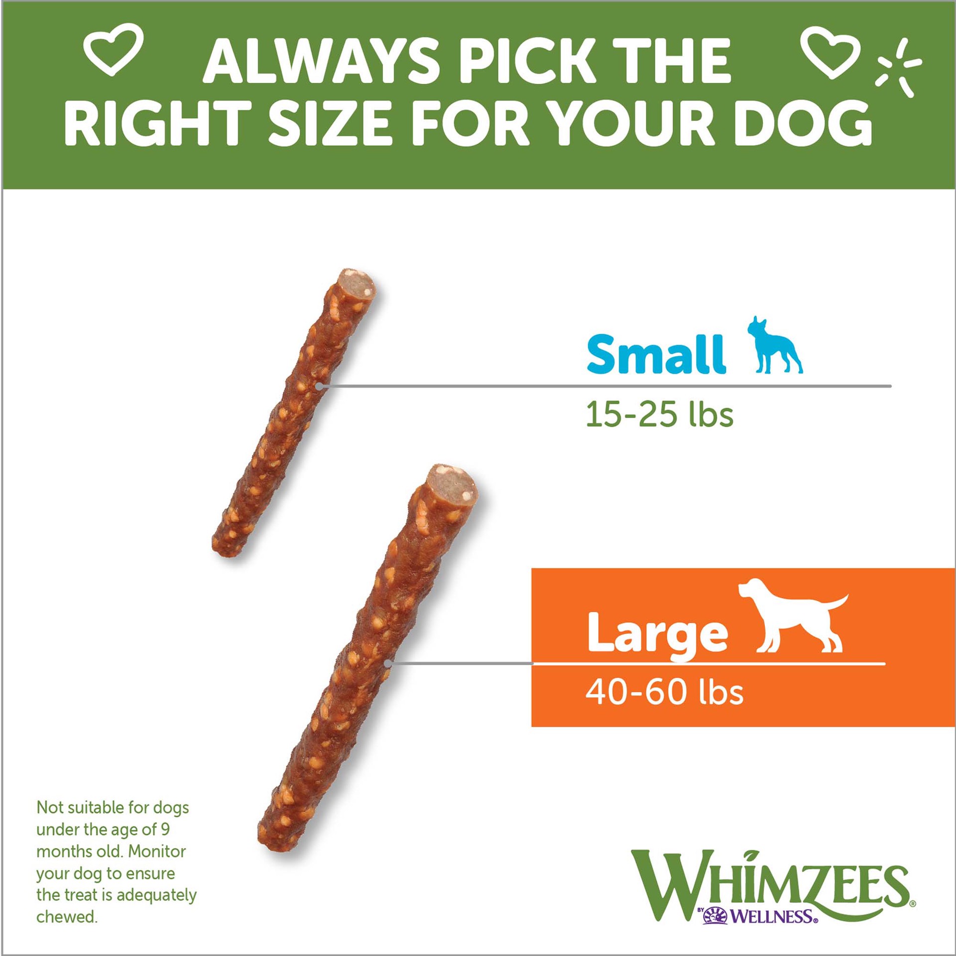 slide 2 of 5, WHIMZEES Wellness Veggie Sausage Dog Dental Treats, Natural Chews, Large Size Stick, (7 Count), 1 ct