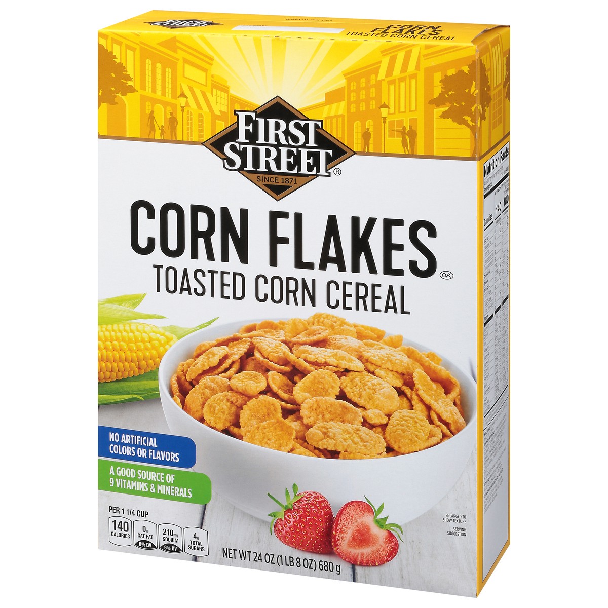 slide 14 of 14, First Street Cereal Corn Flakes Toasted, 24 oz
