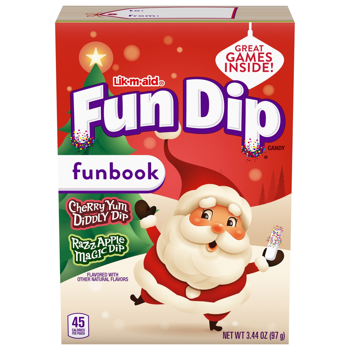 slide 1 of 3, Fun Dip 71479 159036 Lik-M-Aid Holiday Christmas Book 3.44 oz, 3.44 oz