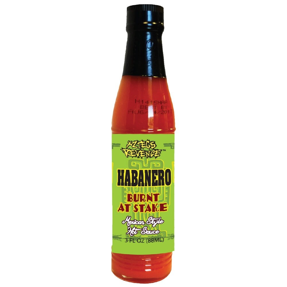 slide 1 of 1, Old World Aztecs Revenge Habenero Burnt At Stake Hot Sauce, 3 fl oz