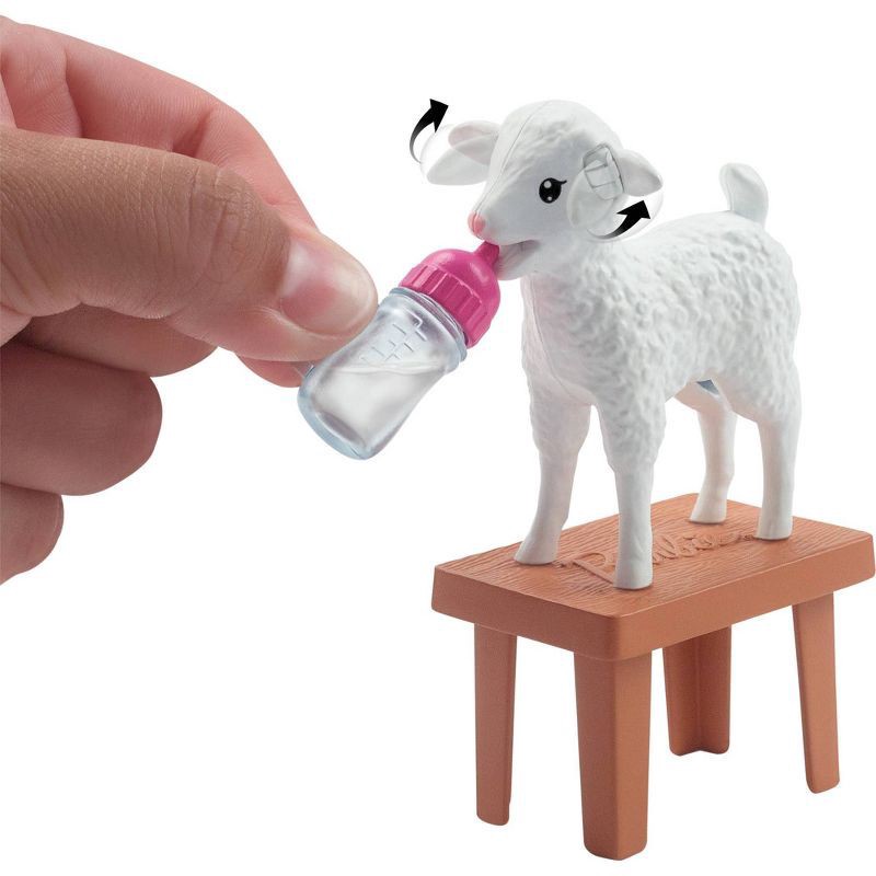 slide 5 of 6, Barbie 65th Anniversary Careers Farm Vet Doll & 10 Accessories Including Lamb with Moving Ears, 1 ct