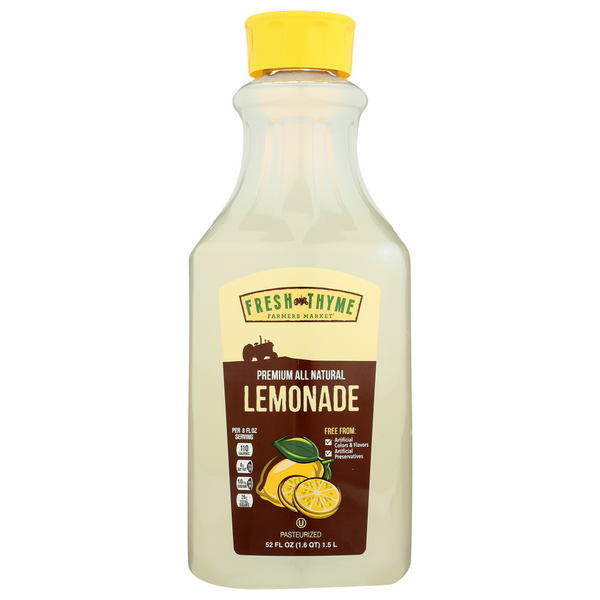 slide 1 of 1, Fresh Thyme Lemonade Original, 52 fl oz