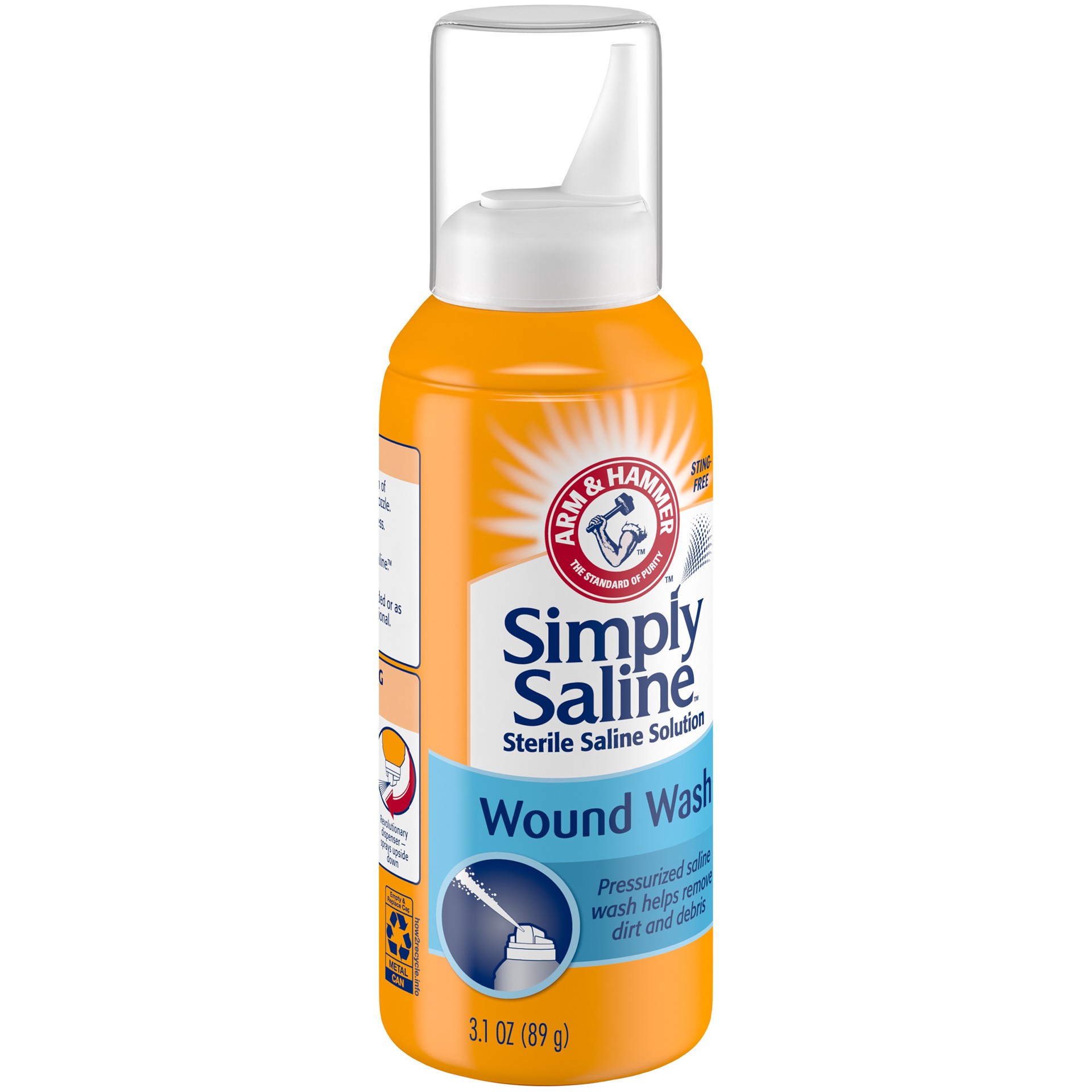 slide 4 of 4, Arm & Hammer Simply Saline Wound Wash, 3.1 OZ, 1 ct