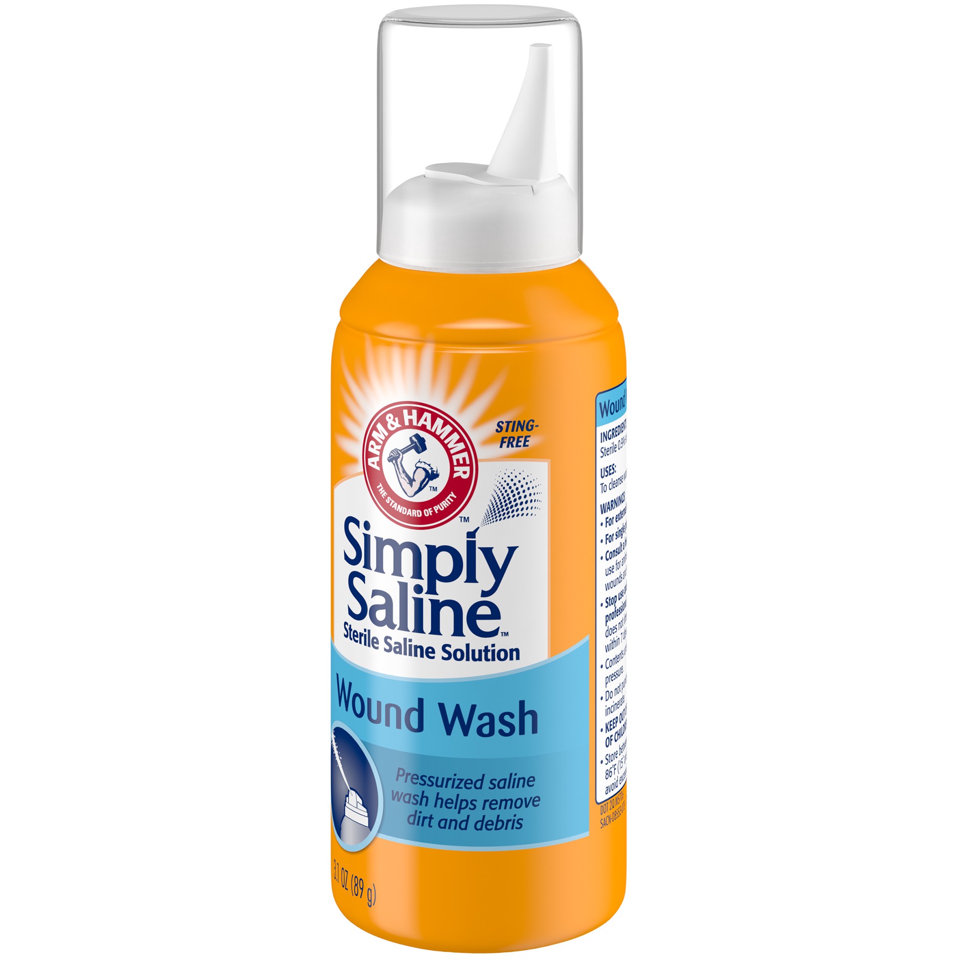 slide 2 of 4, Arm & Hammer Simply Saline Wound Wash, 3.1 OZ, 1 ct