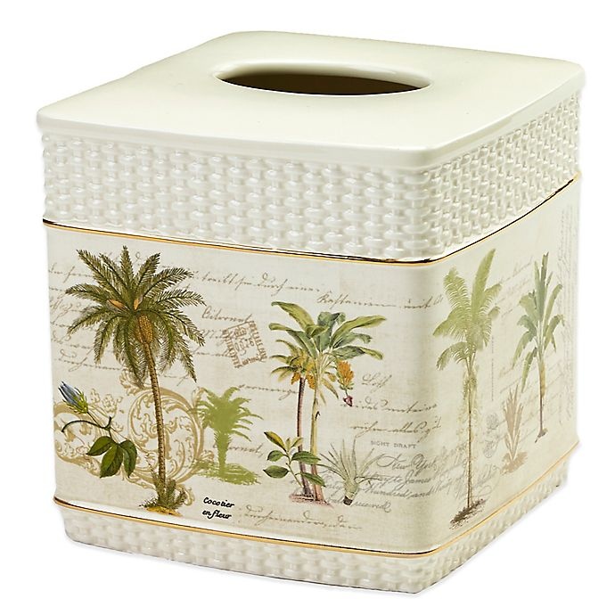 slide 1 of 1, Avanti Colony Palm Boutique Tissue Box Cover, 1 ct