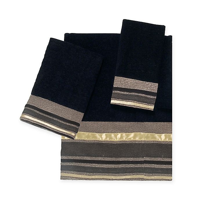 slide 1 of 1, Avanti Geneva Bath Towel - Black, 1 ct