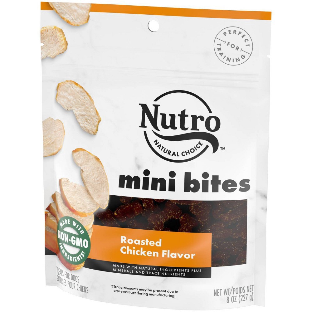 slide 4 of 4, Nutro Mini Bites Roasted Chicken Flavor Treats for Dogs 8 oz, 8 oz