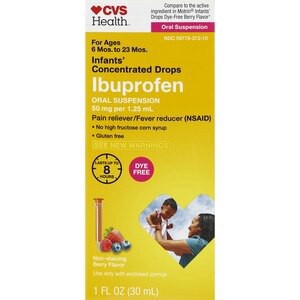 slide 1 of 1, CVS Health Infants' Ibuprofen Oral Suspension, Berry, 1 Oz, 1 fl oz; 30 ml