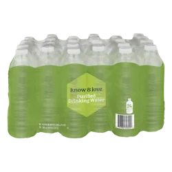 Know & Love Purified Water 24 Pack 16.9 Ounce Bottles