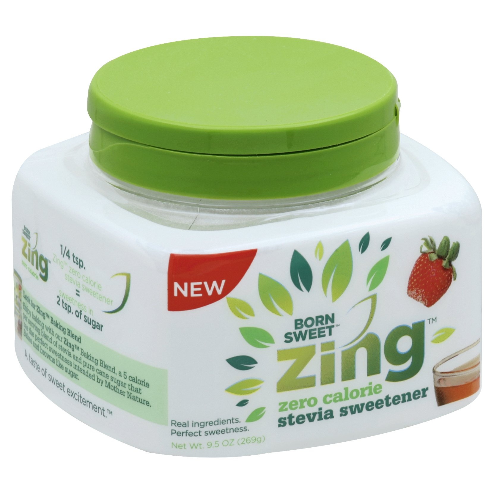 slide 1 of 4, Born Sweet Zing Zero Calorie Stevia Sweetener, 9.5 oz