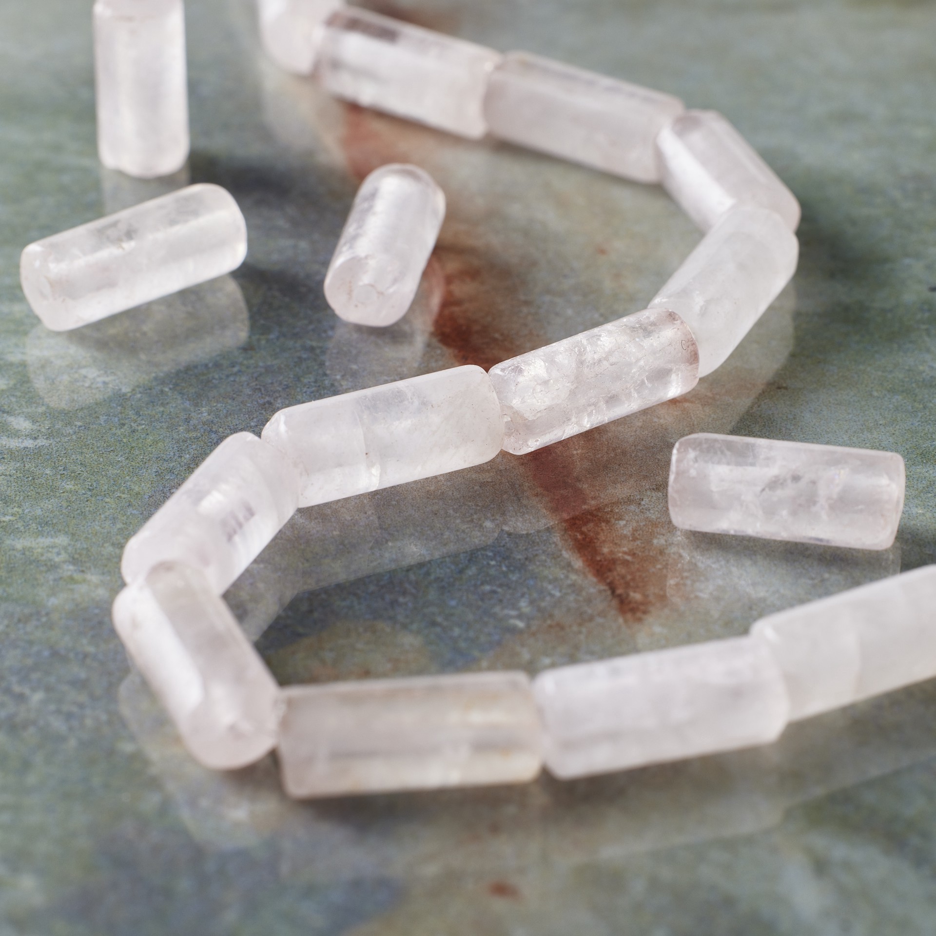 slide 2 of 3, Rose Quartz Tube Beads By Bead Landing, 6mm x 14mm