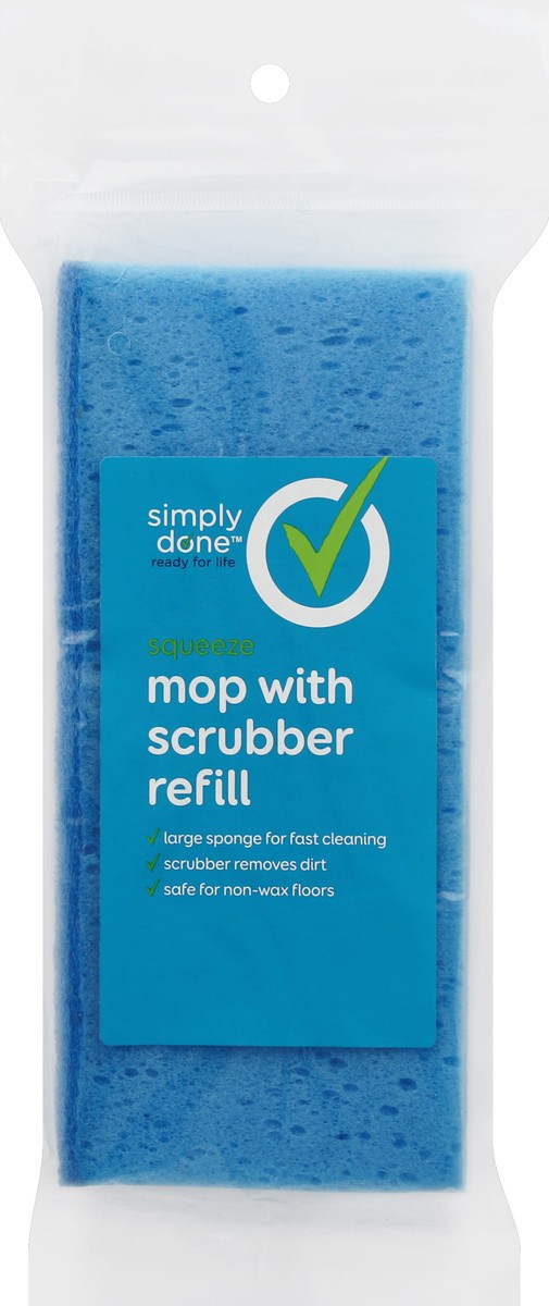 slide 5 of 6, Simply Done Mop With Scrubber Refill, 1 ct