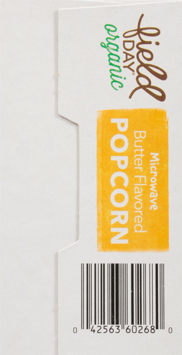 slide 10 of 13, Field Day Organic Microwave Butter Flavored Popcorn 3 - 3.5 oz Bags, 3 ct