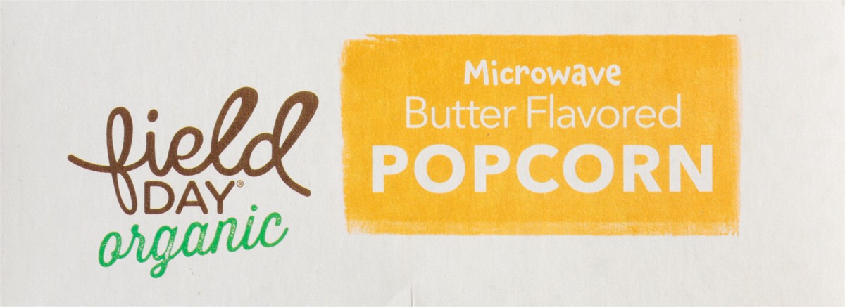 slide 12 of 13, Field Day Organic Microwave Butter Flavored Popcorn 3 - 3.5 oz Bags, 3 ct