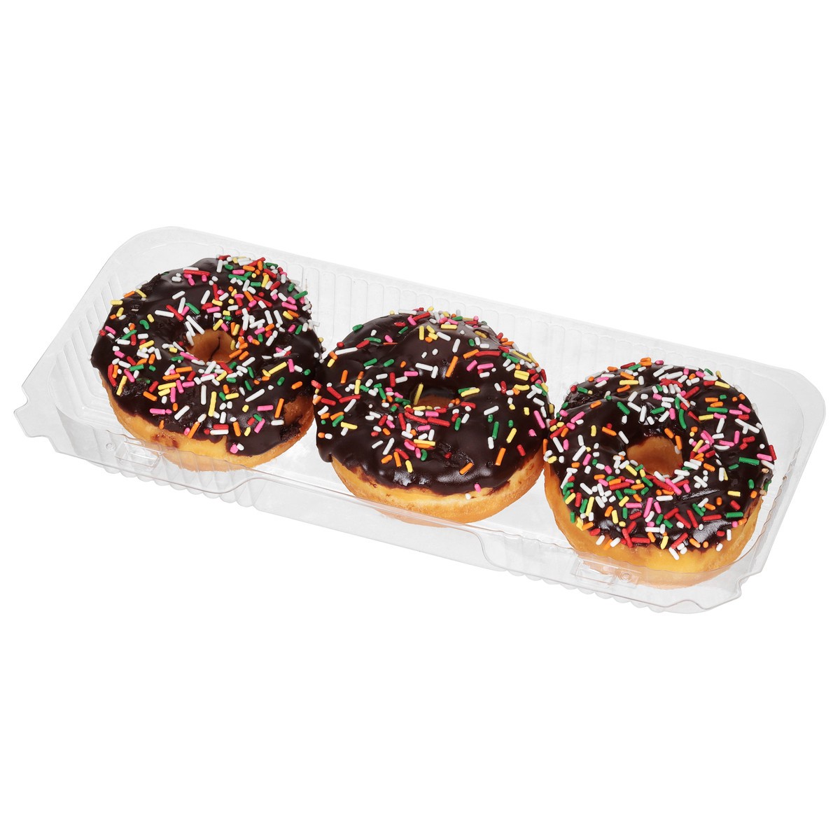 slide 6 of 9, Lunds & Byerlys Raised Choc Iced Sprinkled Donuts 3 ea, 1 ct