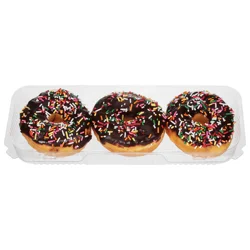 Lunds & Byerlys Raised Choc Iced Sprinkled Donuts 3 ea