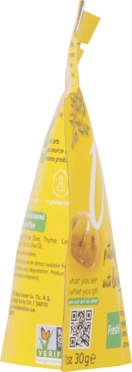 slide 6 of 13, Olibites Green Olives With Lemon & Thyme 1 Ounce, 1 oz