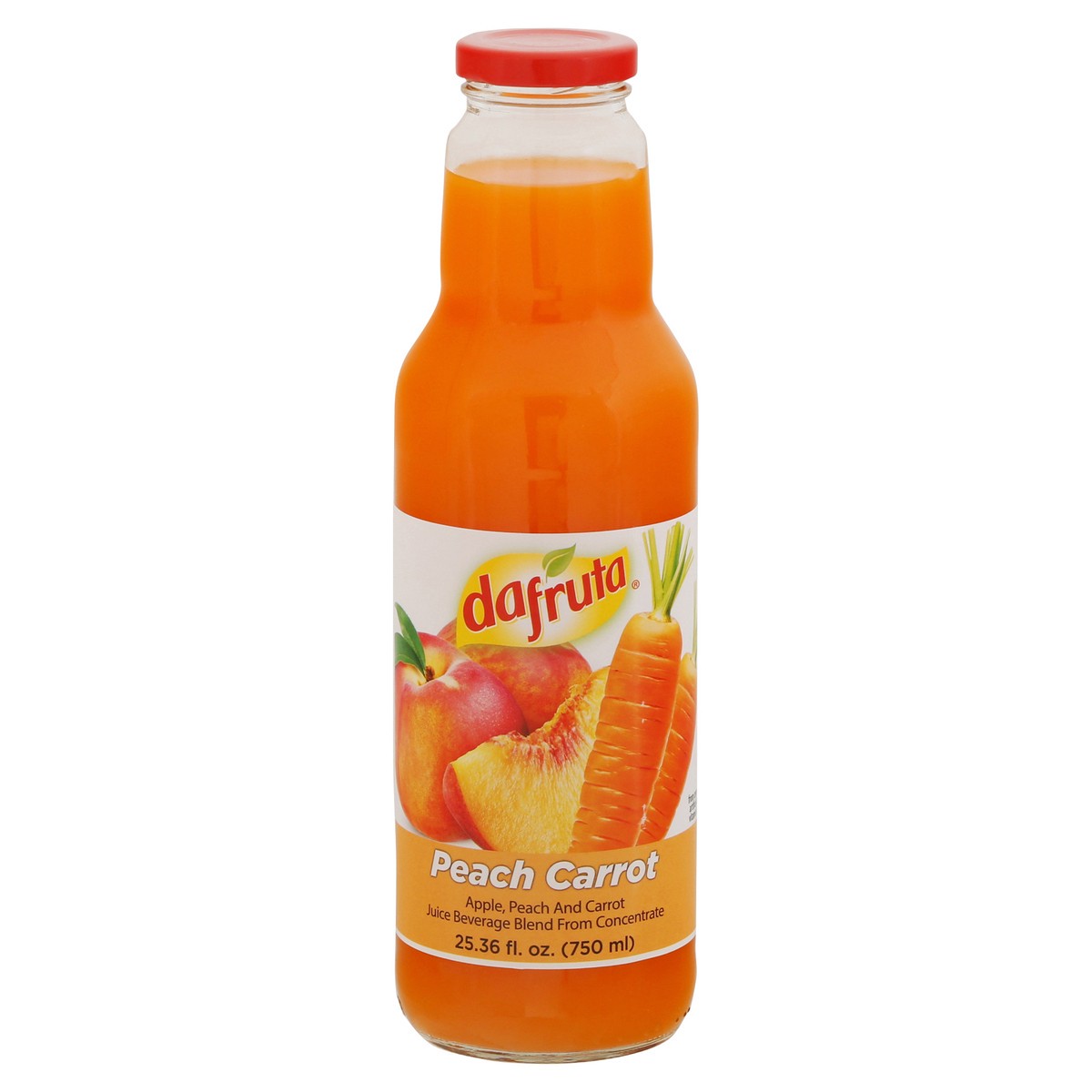 slide 1 of 11, Dafruta Peach Carrot Juice Beverage - 25.36 fl oz, 25.36 fl oz