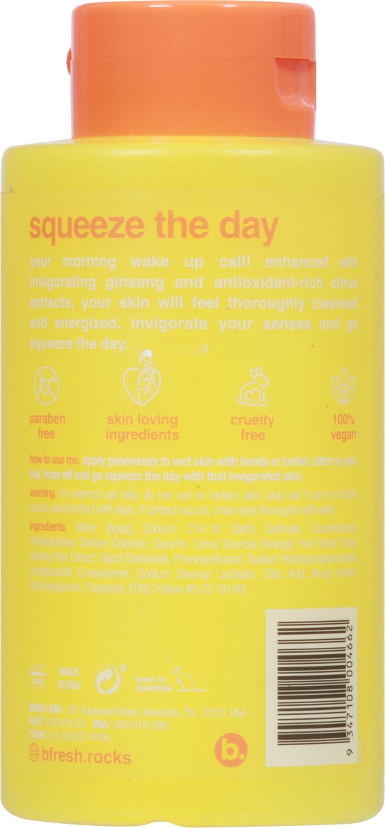 slide 7 of 9, b.fresh Energizing Citrusy Cool Body Wash with Citrus Extracts + Ginseng 16 fl oz, 1 ct
