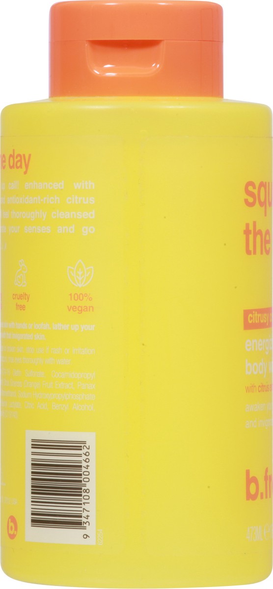 slide 4 of 9, b.fresh Energizing Citrusy Cool Body Wash with Citrus Extracts + Ginseng 16 fl oz, 1 ct