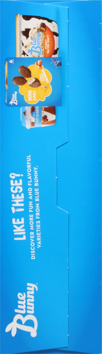 slide 12 of 14, Blue Bunny Mini Swirls Nutty Fudge Sundae Cones Frozen Dessert, 8 Pack, 8 ct