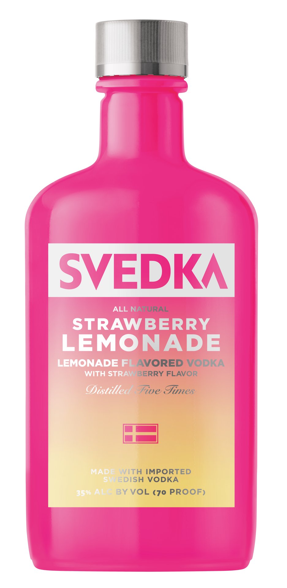 slide 1 of 3, SVEDKA Strawberry Lemonade Flavored Vodka, 200 mL Plastic Bottle, 70 Proof, 6.76 fl oz