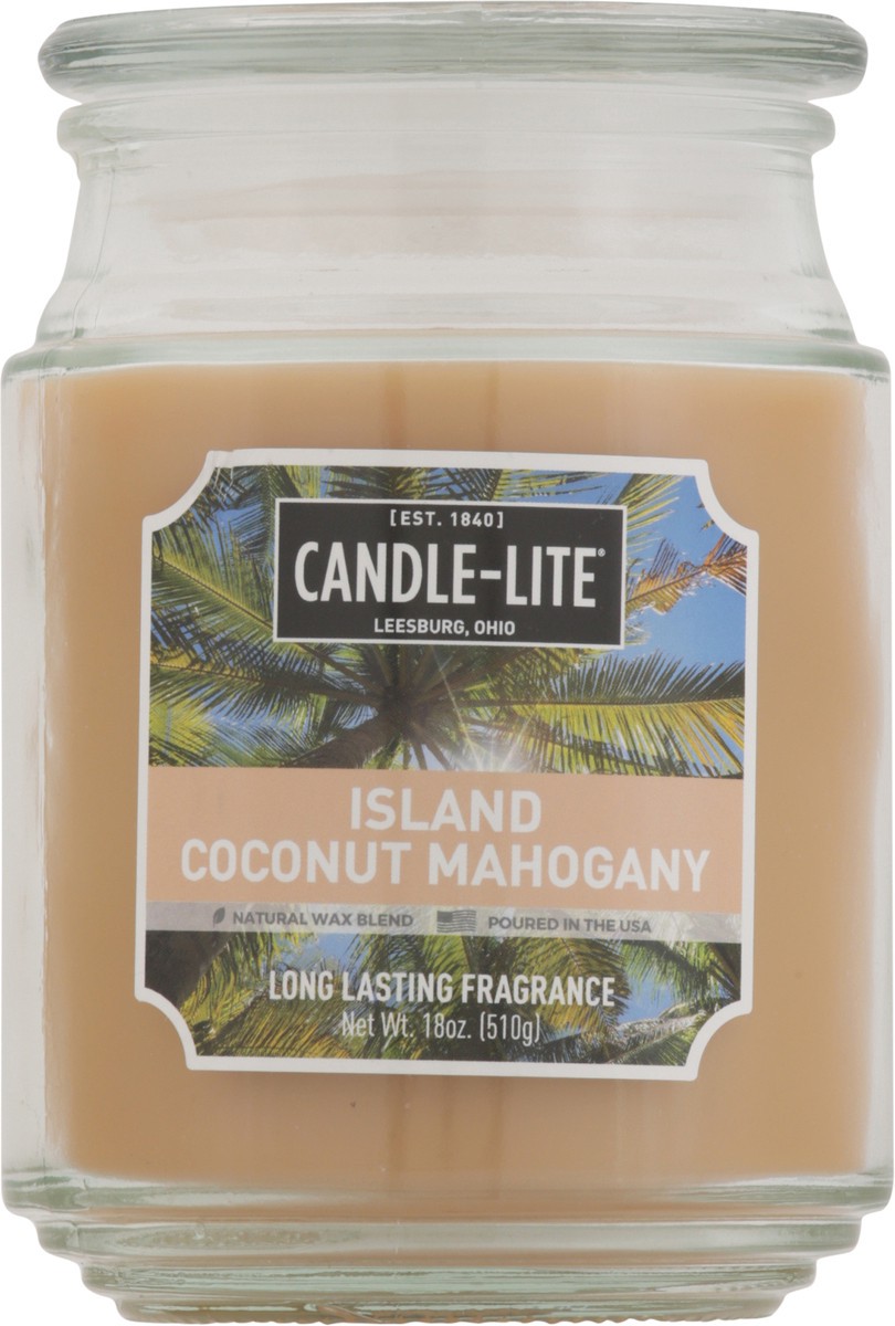 slide 6 of 11, Candle-Lite Island Coconut Mahogany Candle 18 oz, 18 oz