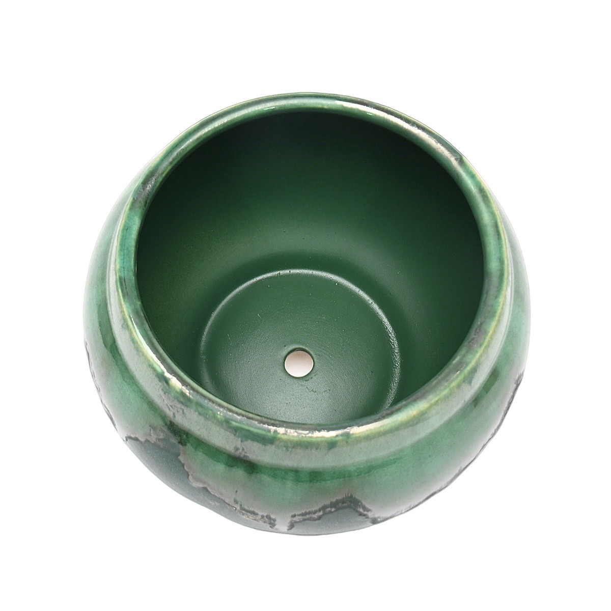 slide 3 of 3, 8.5" Green Ceramic Pot By Ashland, 8.5 in