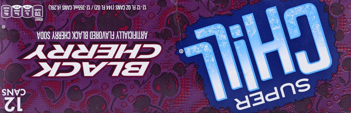 slide 2 of 7, Super Chill Black Cherry Soda 12Pk, 12 x 12 fl