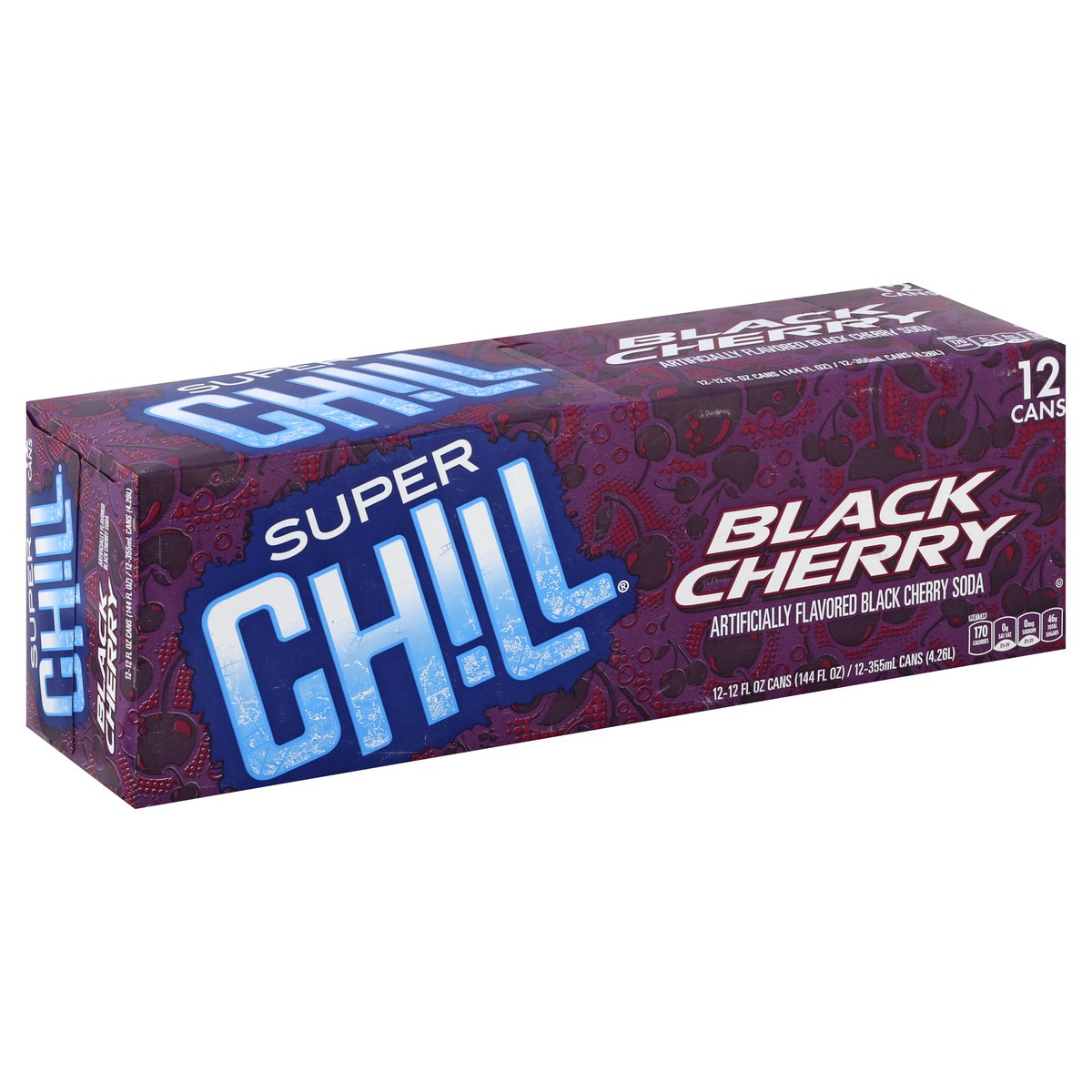 slide 7 of 7, Super Chill Black Cherry Soda 12Pk, 12 x 12 fl