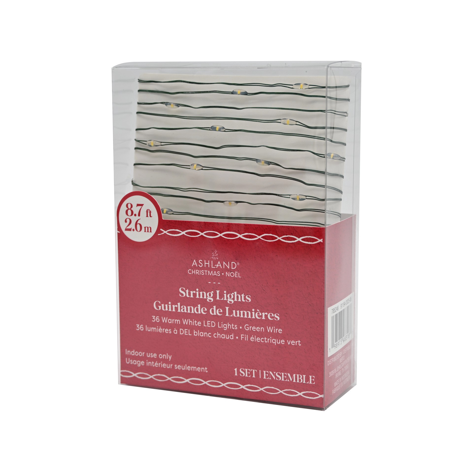 slide 2 of 3, 36ct. Warm White Led Bead String Lights On Green Wire By Ashland, 36 ct