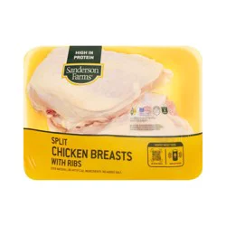 Sanderson Farms Split Chicken Breast With Ribs - 2.75 lb