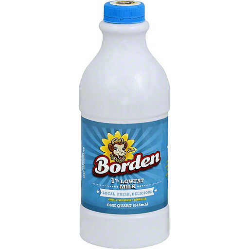 slide 2 of 3, Borden 1% Low Fat Milk, 32 fl oz