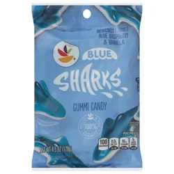 Giant Blue Raspberry & Vanilla Blue Sharks Gummi Candy