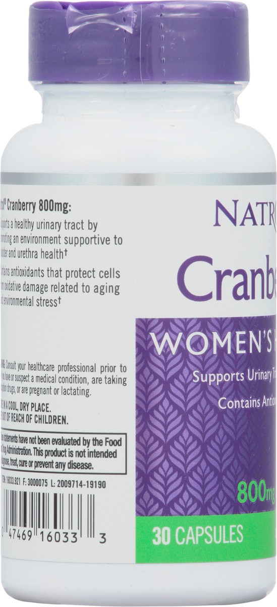 slide 7 of 14, Natrol, Cranberry Capsules, Dietary Supplement, Supports Urinary Tract Health, Contains Antioxidants, 430 mg, 30 Count, 1 ct