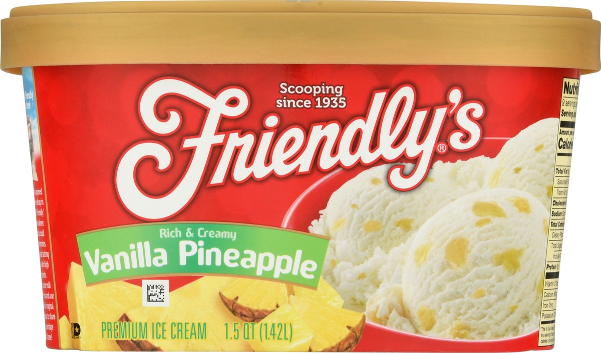 slide 12 of 12, Friendly's Premium Vanilla Pineapple Ice Cream 1.5 qt, 1.5 qt