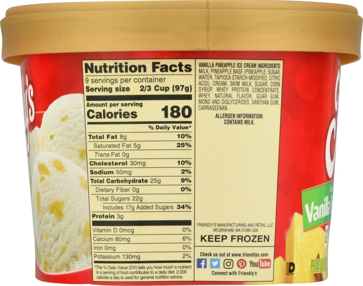 slide 6 of 12, Friendly's Premium Vanilla Pineapple Ice Cream 1.5 qt, 1.5 qt