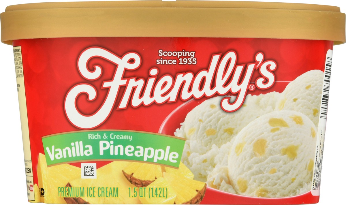 slide 10 of 12, Friendly's Premium Vanilla Pineapple Ice Cream 1.5 qt, 1.5 qt