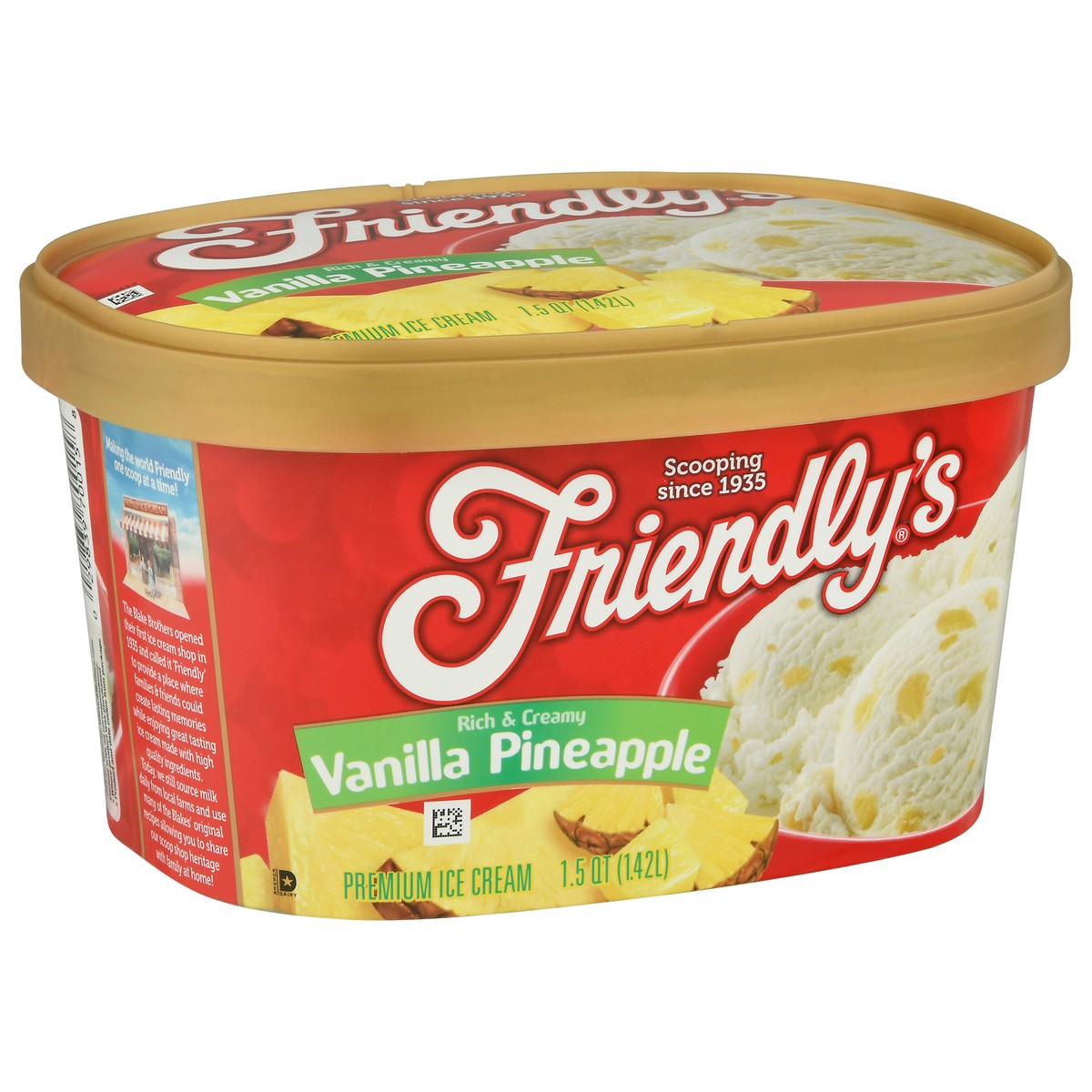 slide 8 of 12, Friendly's Premium Vanilla Pineapple Ice Cream 1.5 qt, 1.5 qt