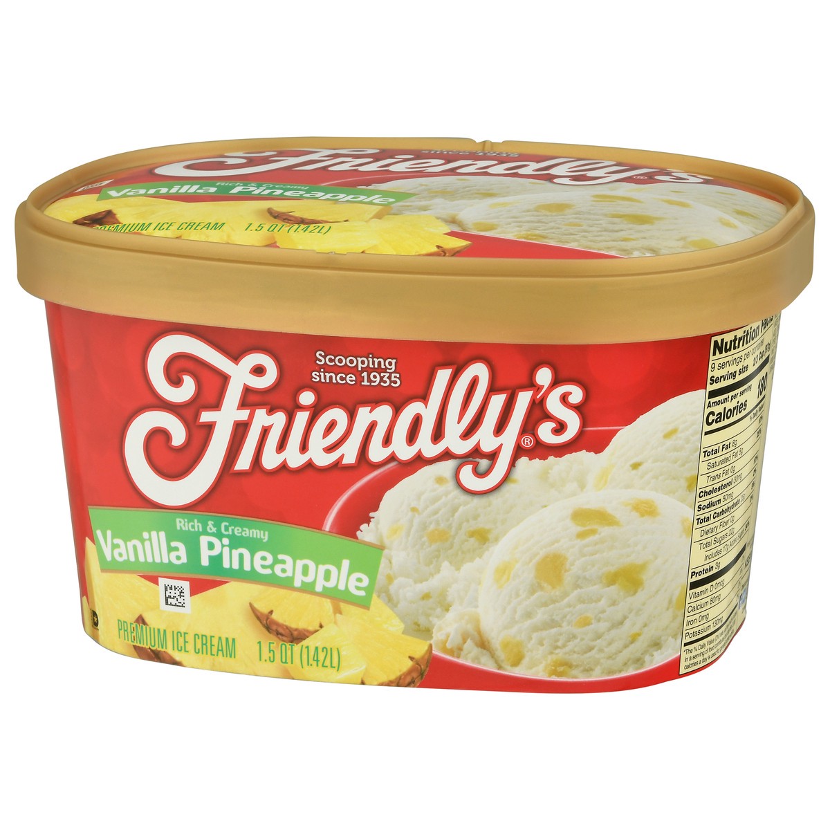 slide 5 of 12, Friendly's Premium Vanilla Pineapple Ice Cream 1.5 qt, 1.5 qt