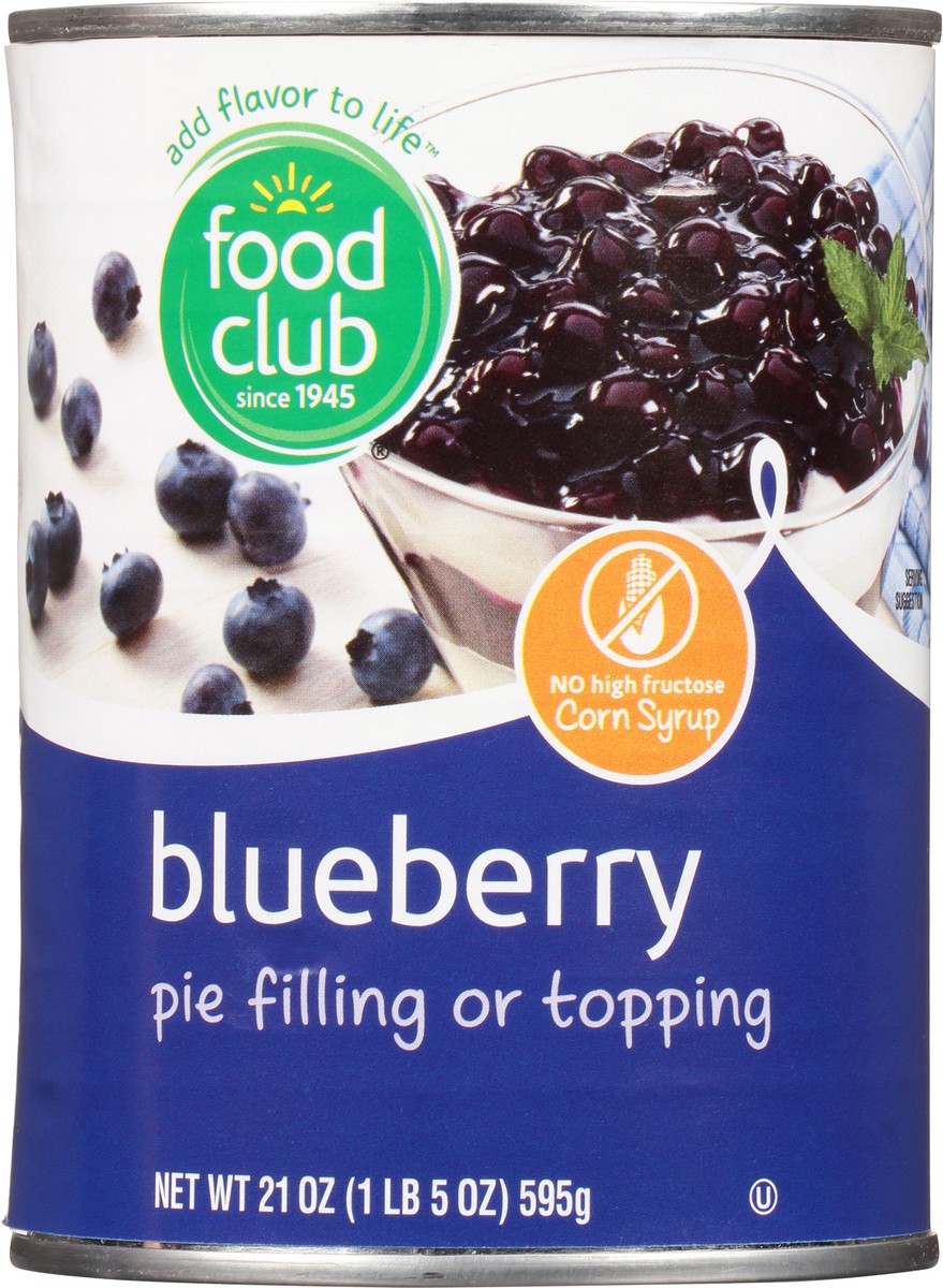 slide 7 of 11, Food Club Pie Filling Or Topping - Blueberry, 21 oz