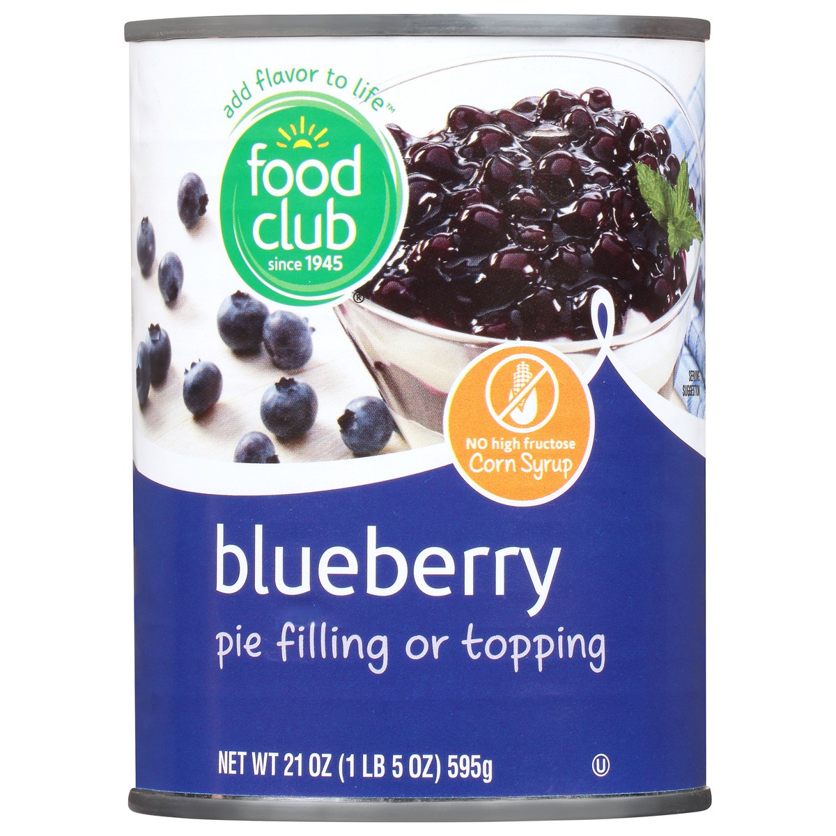 slide 9 of 11, Food Club Pie Filling Or Topping - Blueberry, 21 oz