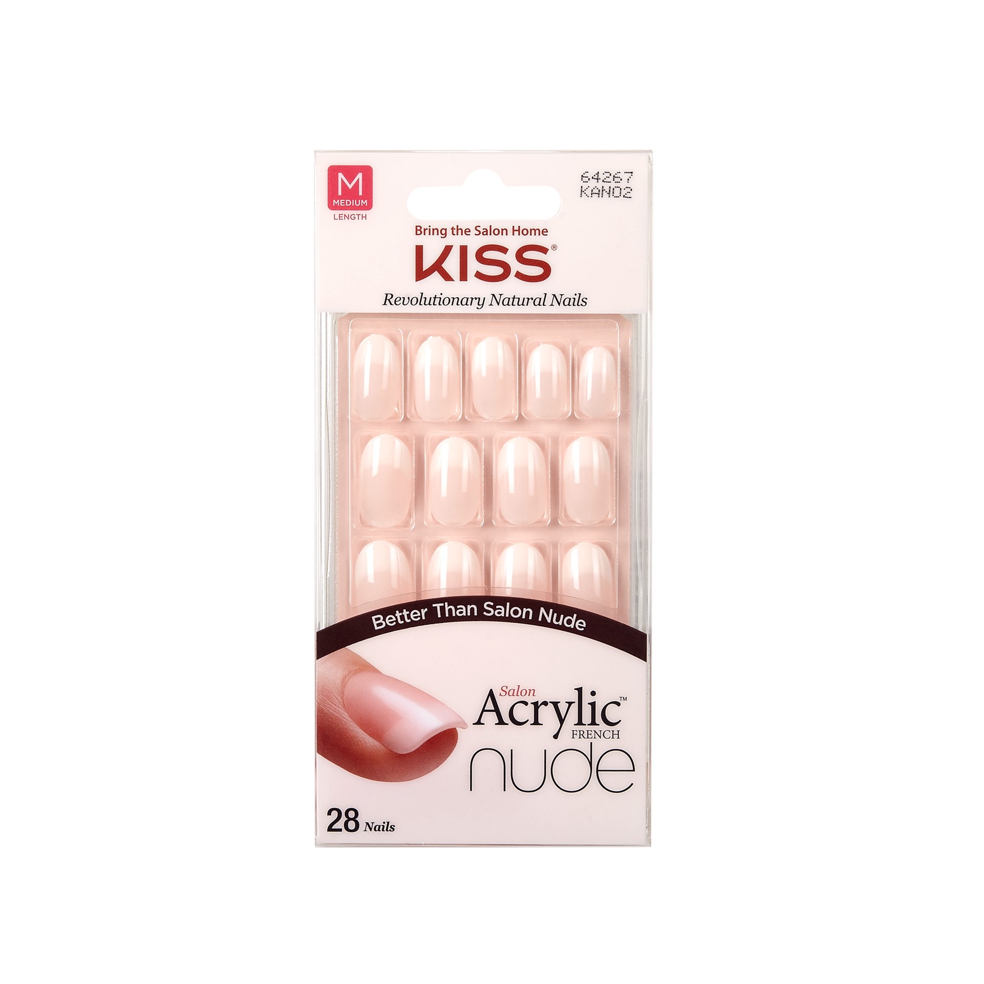 slide 1 of 5, Kiss Graceful Nude Nails, 28 ct